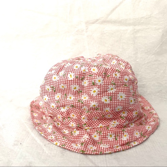 Red White and Floral Girls Hat w/ adjustable size - Picture 4 of 8